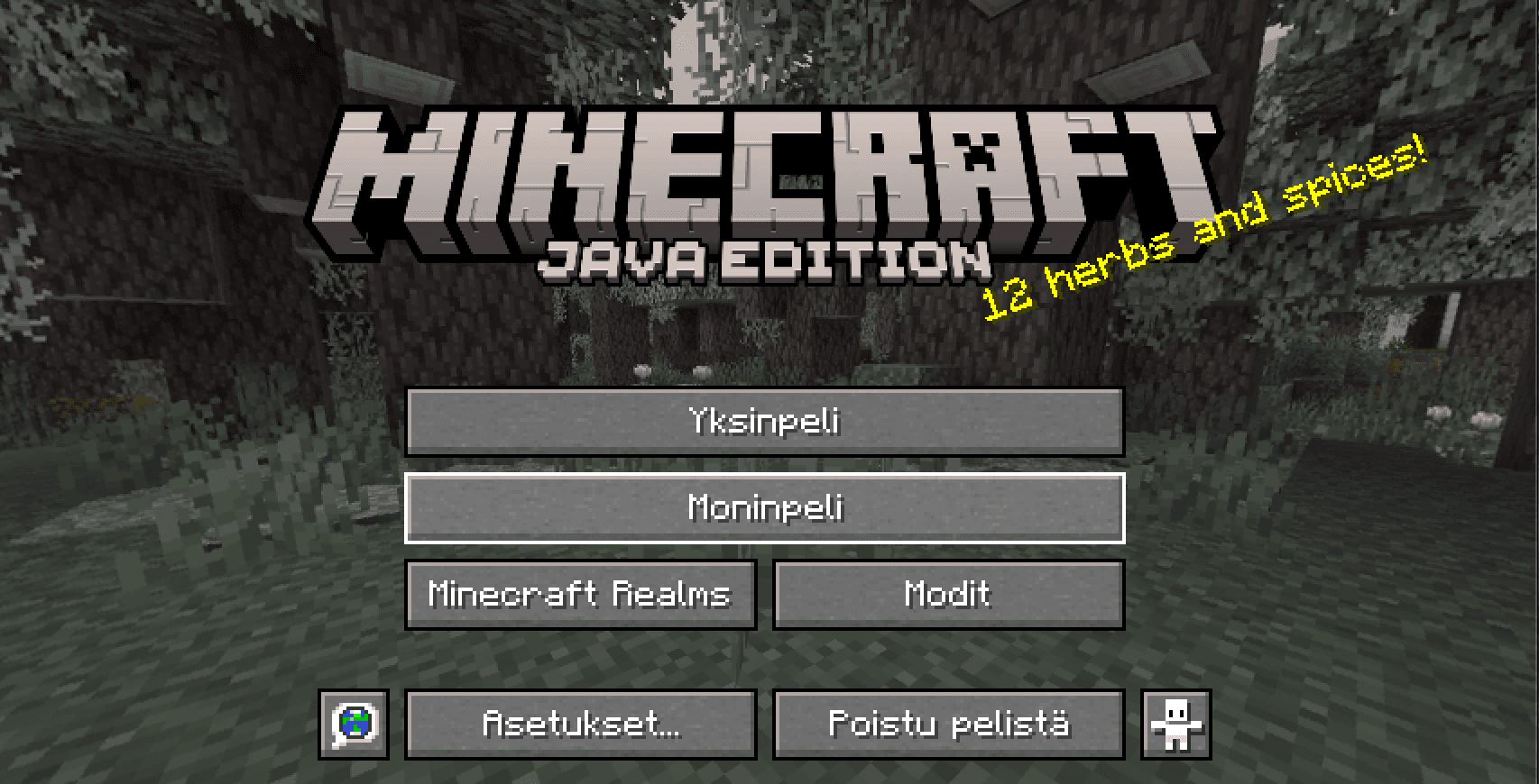 Minecraft päävalikko